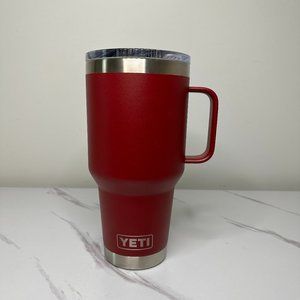 Yeti Red Stainless Steel Travel Mug with Handle